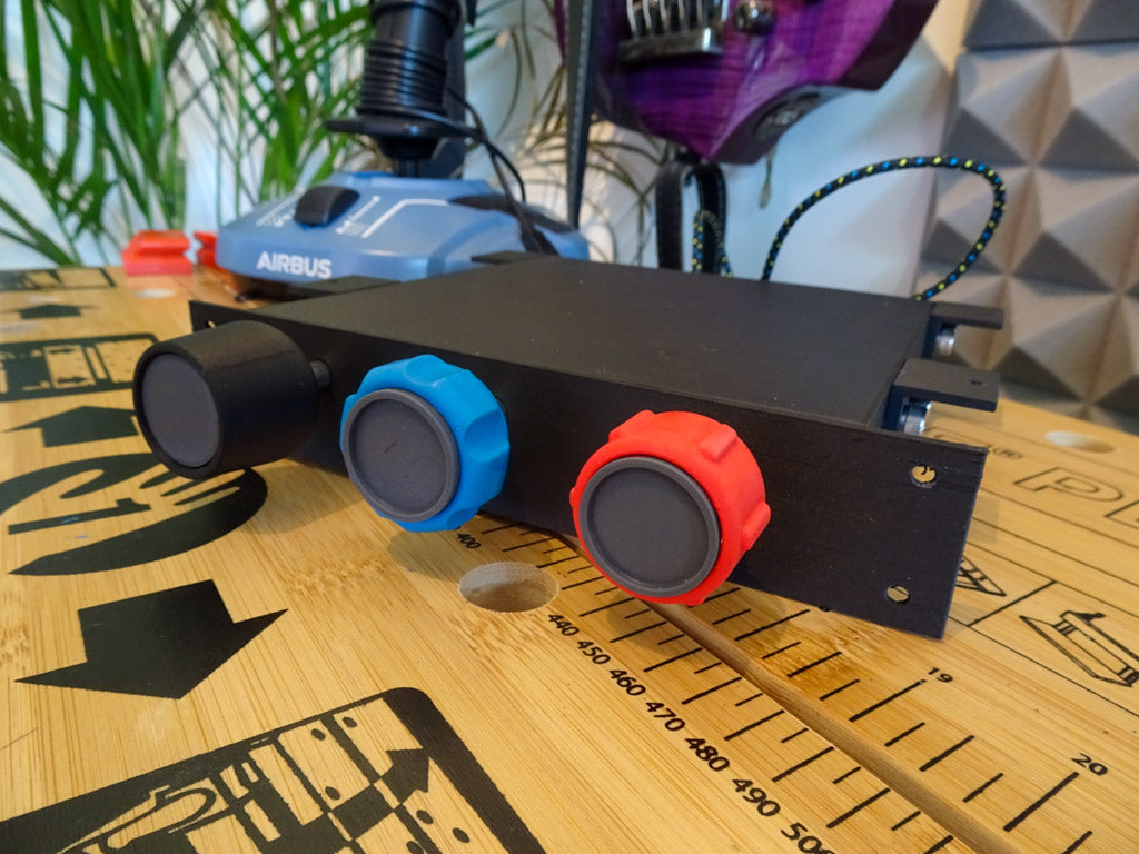 Cessna inspired throttle set front view